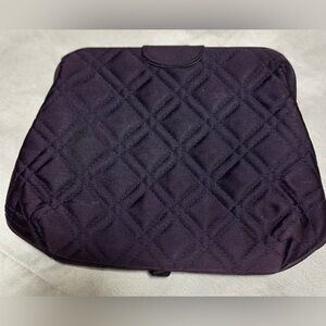 Saks Fifth Avenue Vintage Quilted Grape Dark Purple Clutch